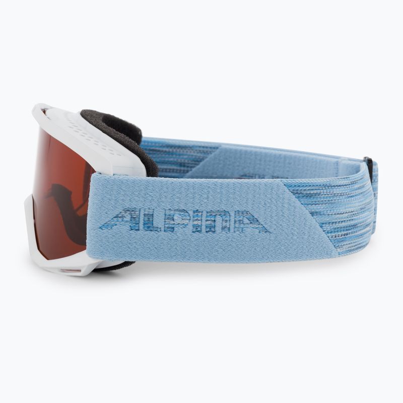 Occhiali da sci Alpina Piney per bambini bianco/blu opaco/arancio 4