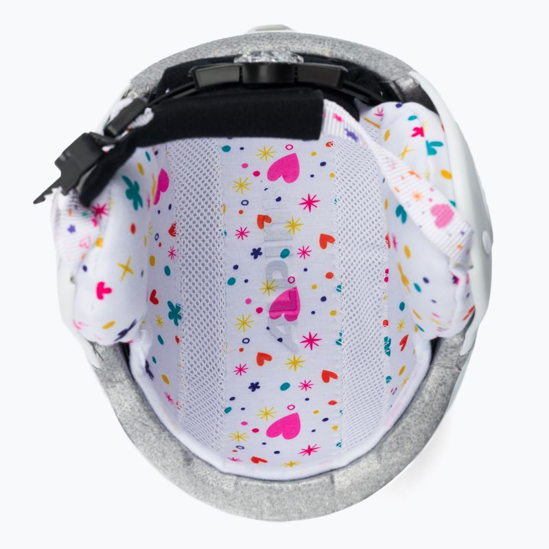 Casco da sci Alpina Carat bianco/deco per bambini 5