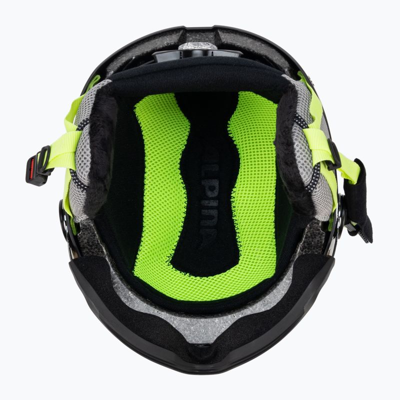 Casco da sci Alpina per bambini Zupo Visor Q-Lite carbone/neon opaco 5