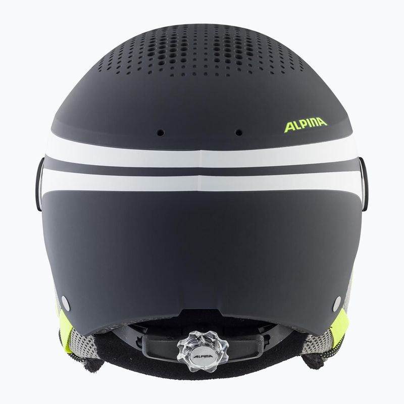 Casco da sci Alpina per bambini Zupo Visor Q-Lite carbone/neon opaco 12