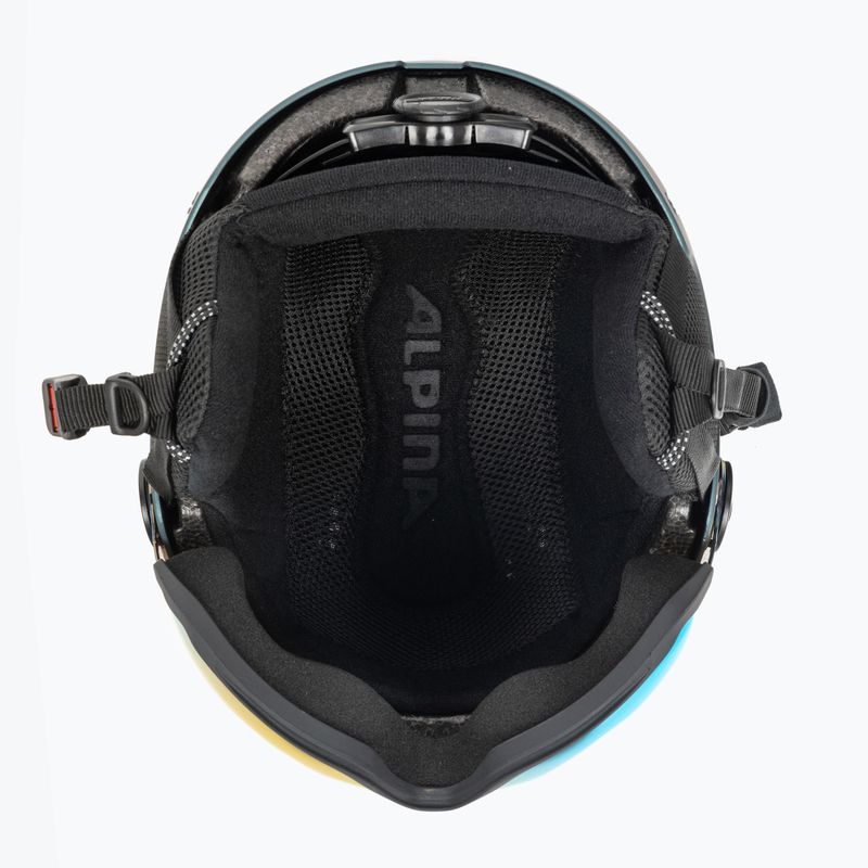 Alpina Arber Visor Q Lite casco da sci benzina/verde opaco 5