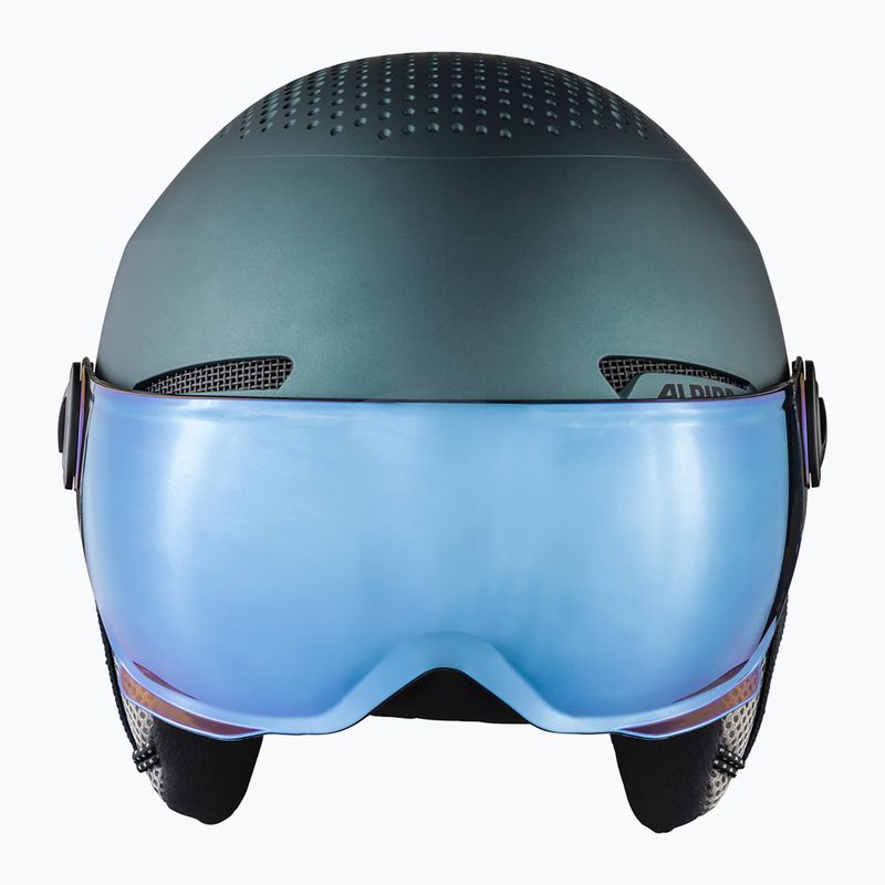 Alpina Arber Visor Q Lite casco da sci benzina/verde opaco 11