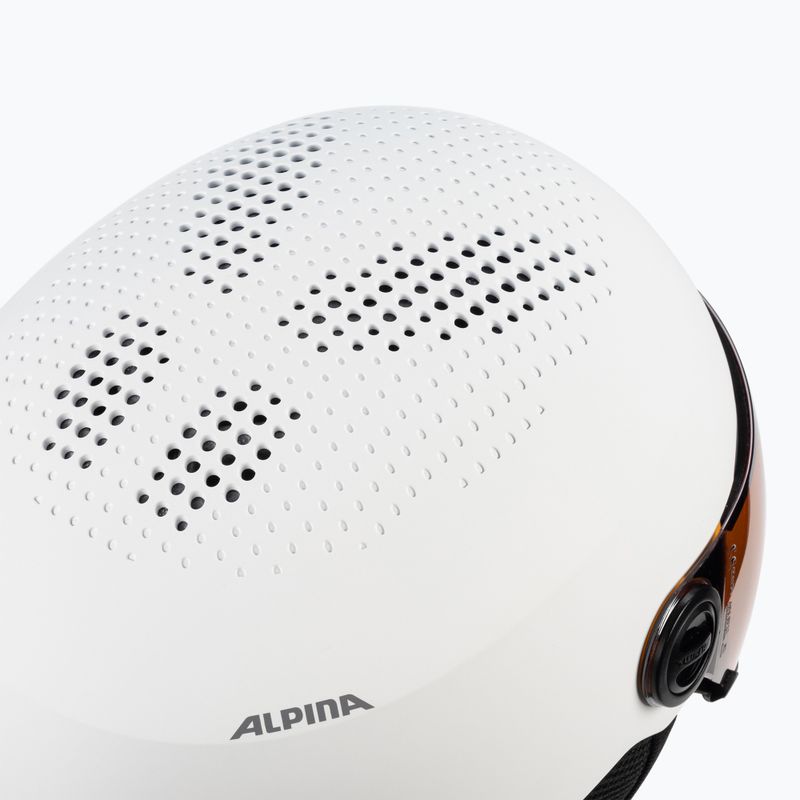 Casco da sci Alpina Arber Visor Q Lite bianco opaco 7