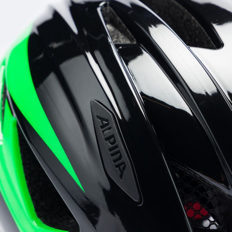 Casco da bici Alpina Pico per bambini nero/verde lucido 7