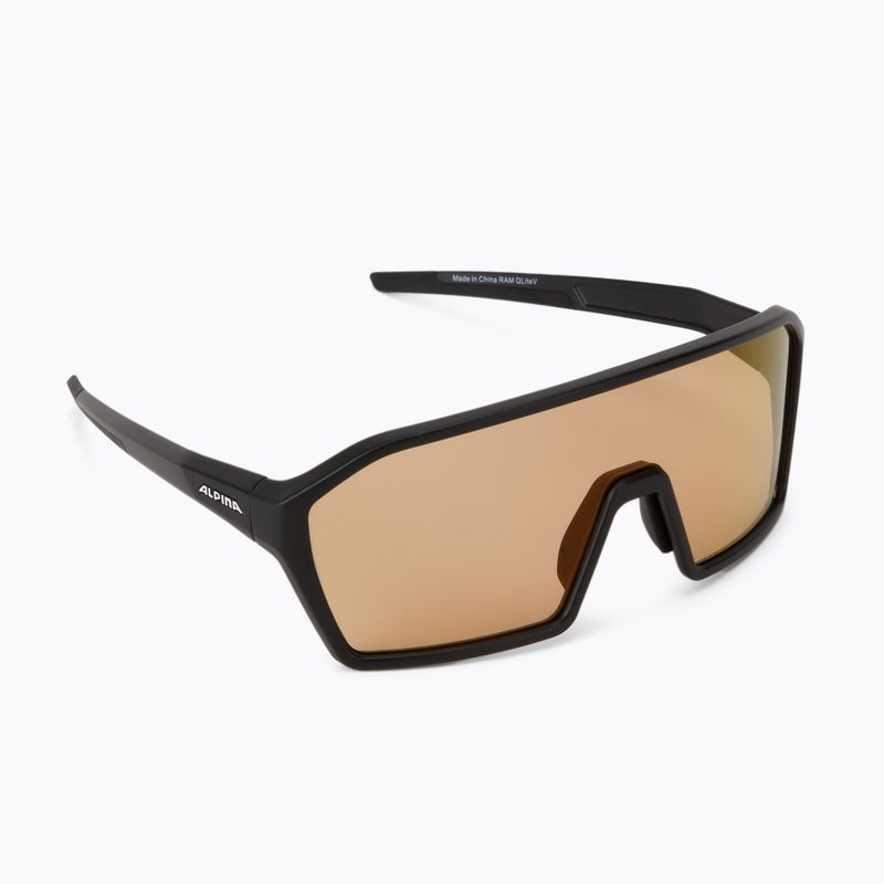 Occhiali da sole Alpina Ram Q-Lite V nero opaco/rosso specchiato