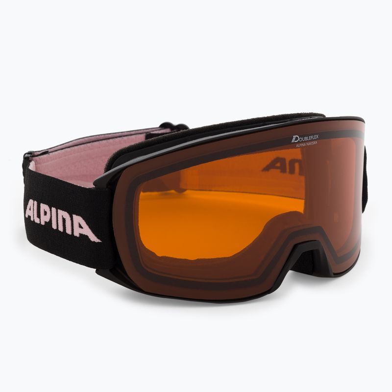 Occhiali da sci Alpina Nakiska nero/rosa opaco/arancio