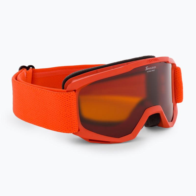 Occhiali da sci Alpina Piney zucca opaca/arancio per bambini