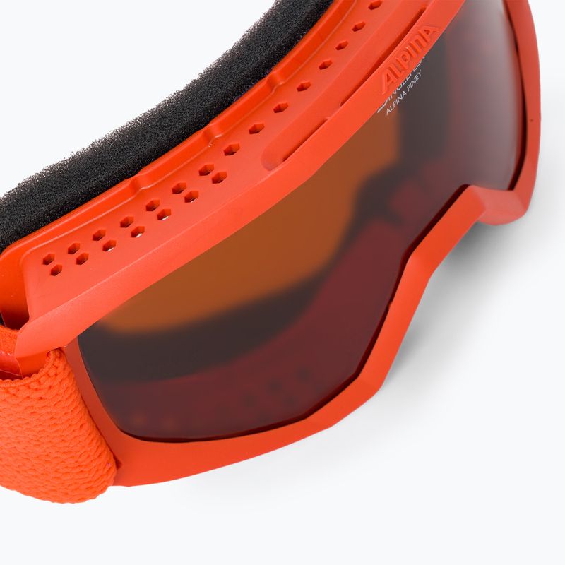 Occhiali da sci Alpina Piney zucca opaca/arancio per bambini 5