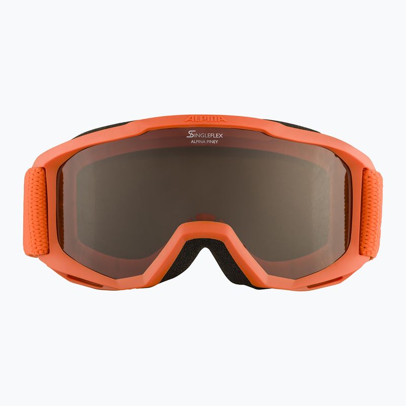 Occhiali da sci Alpina Piney zucca opaca/arancio per bambini 7