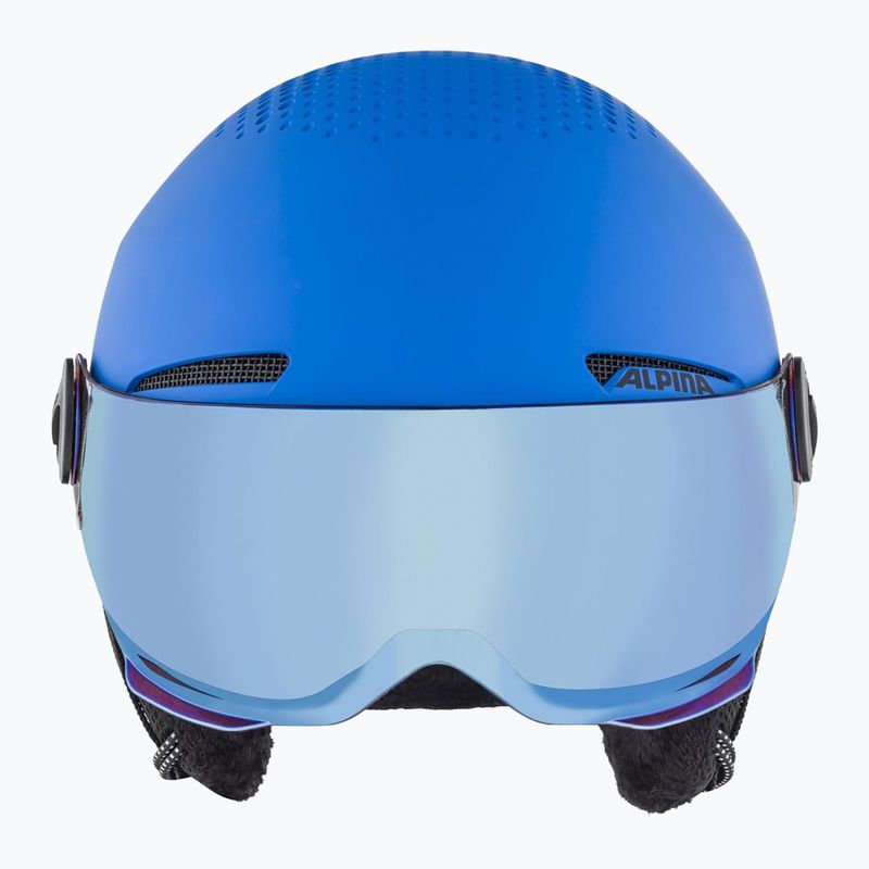 Casco da sci Alpina per bambini Zupo Visor Q-Lite blu opaco 10