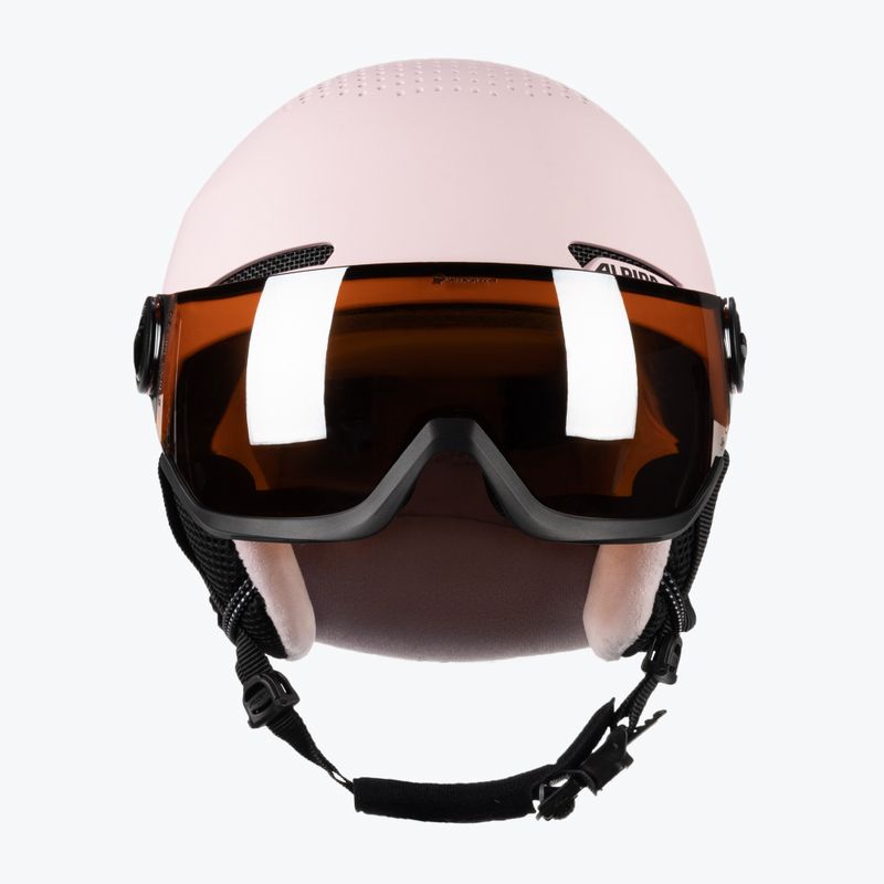 Casco da sci Alpina per bambini Zupo Visor Q-Lite rosa opaco 2