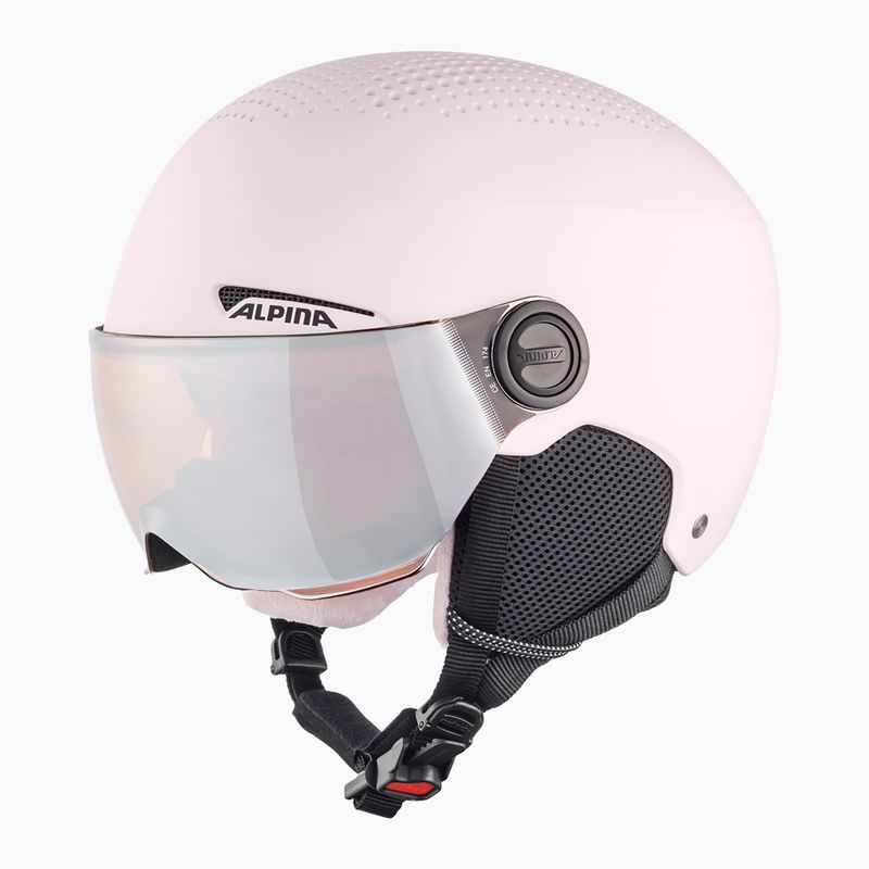 Casco da sci Alpina per bambini Zupo Visor Q-Lite rosa opaco 9