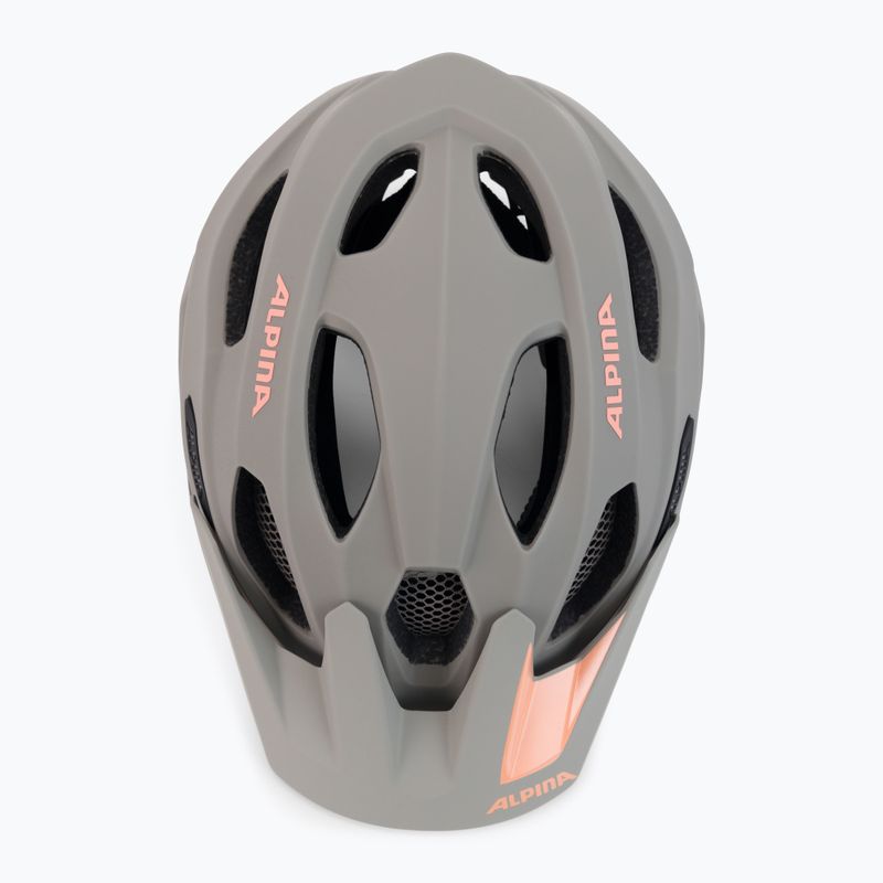Casco da bici Alpina Carapax 2.0 grigio luna pesca opaco 6