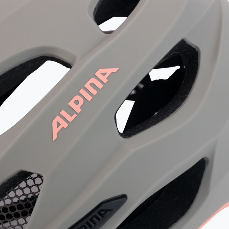 Casco da bici Alpina Carapax 2.0 grigio luna pesca opaco 7