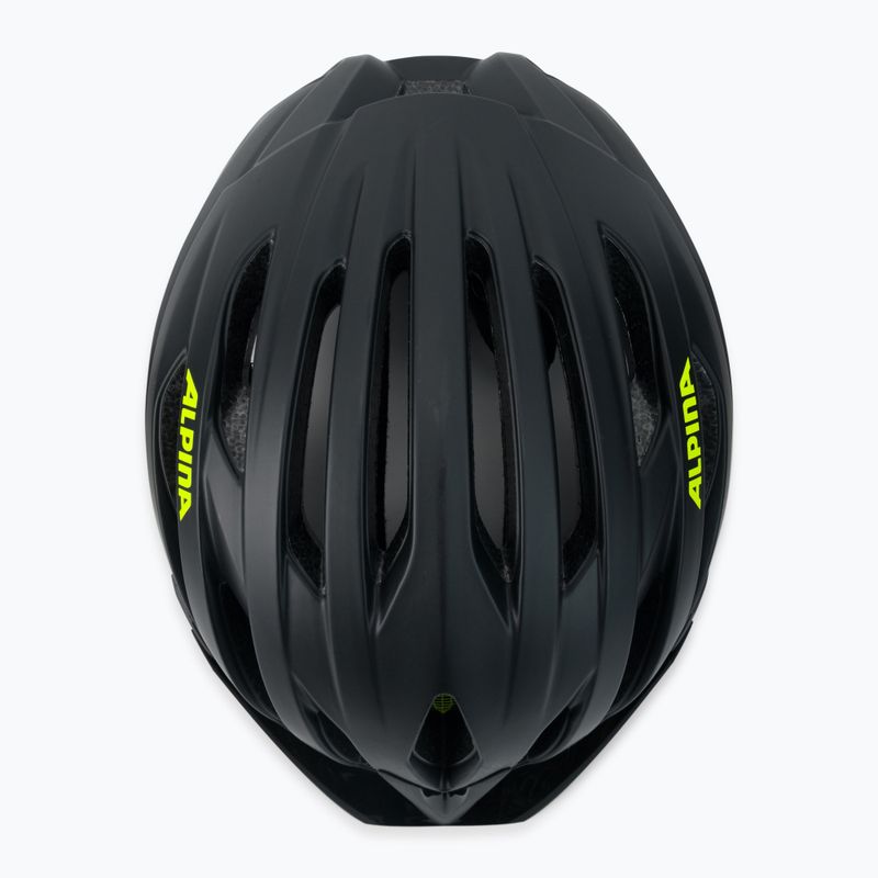 Casco da bici Alpina Parana nero neon/giallo opaco 6