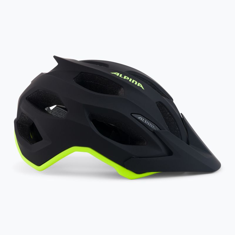 Casco da bici Alpina Carapax 2.0 nero neon/giallo opaco 3