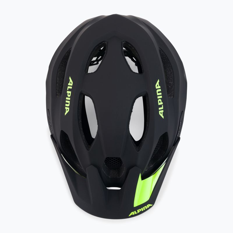 Casco da bici Alpina Carapax 2.0 nero neon/giallo opaco 6