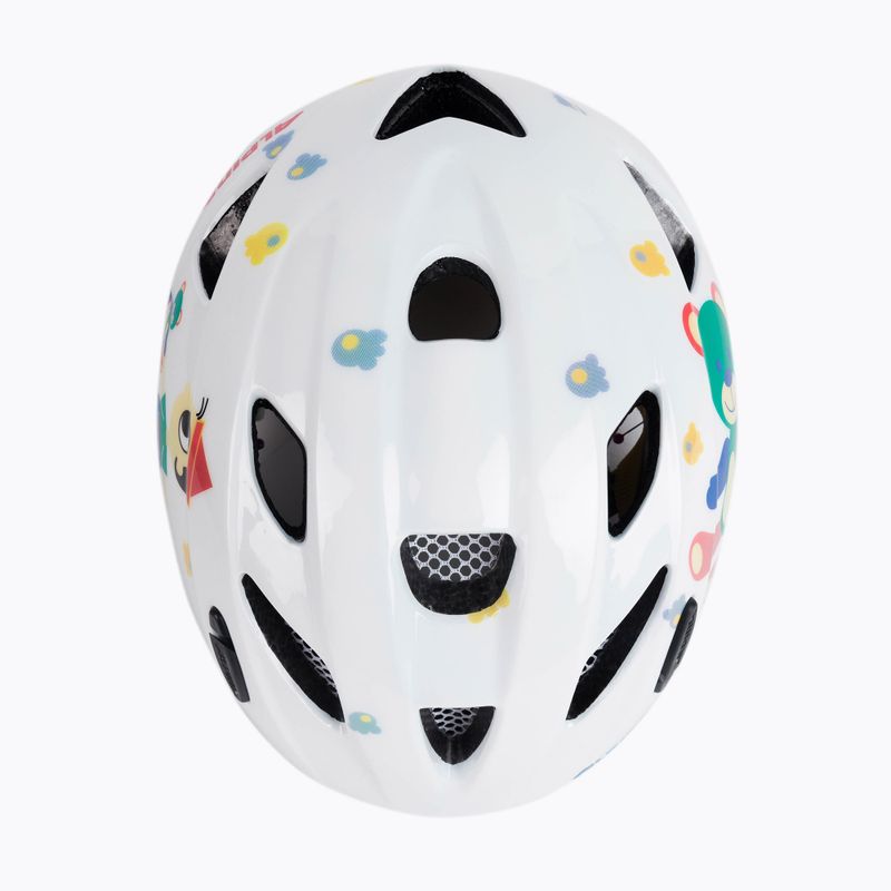 Casco da bici Alpina per bambini Ximo orso bianco lucido 6