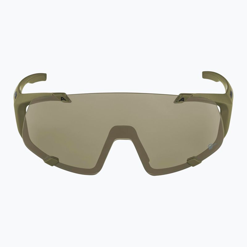 Occhiali da sole Alpina Hawkeye Q-Lite oliva opaca/argento a specchio 2