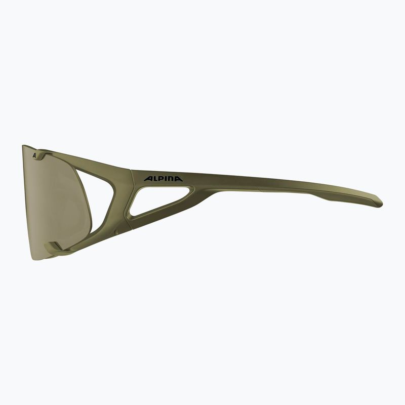Occhiali da sole Alpina Hawkeye Q-Lite oliva opaca/argento a specchio 3