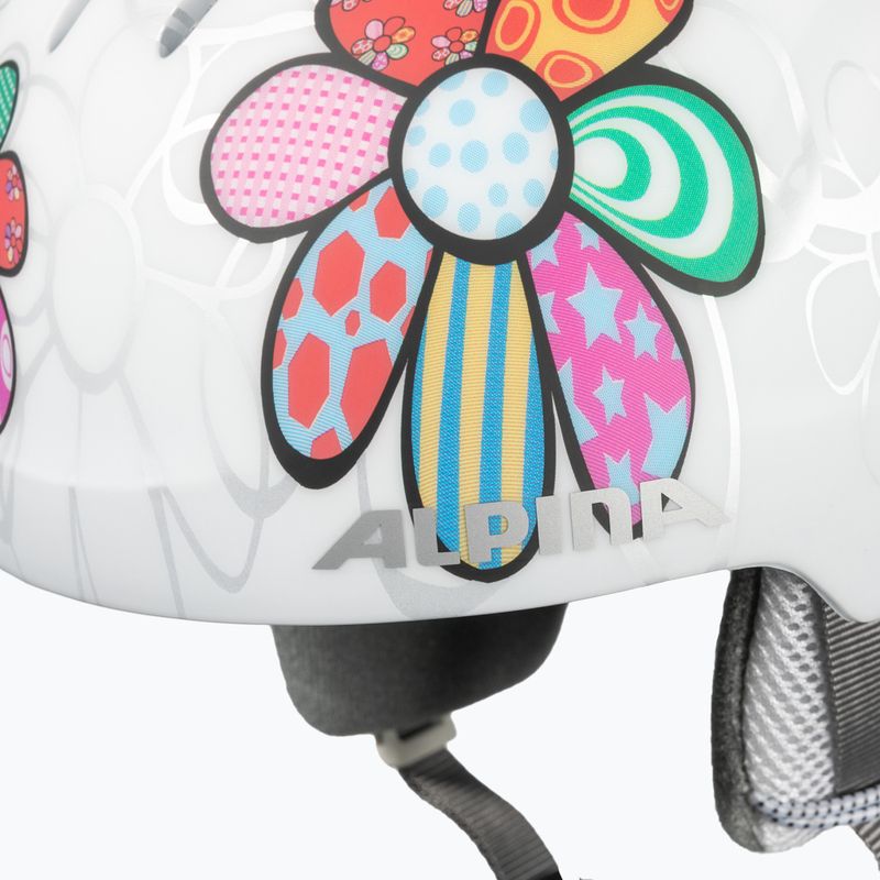 Casco da sci per bambini Alpina Pizi patchwork/fiore opaco 8