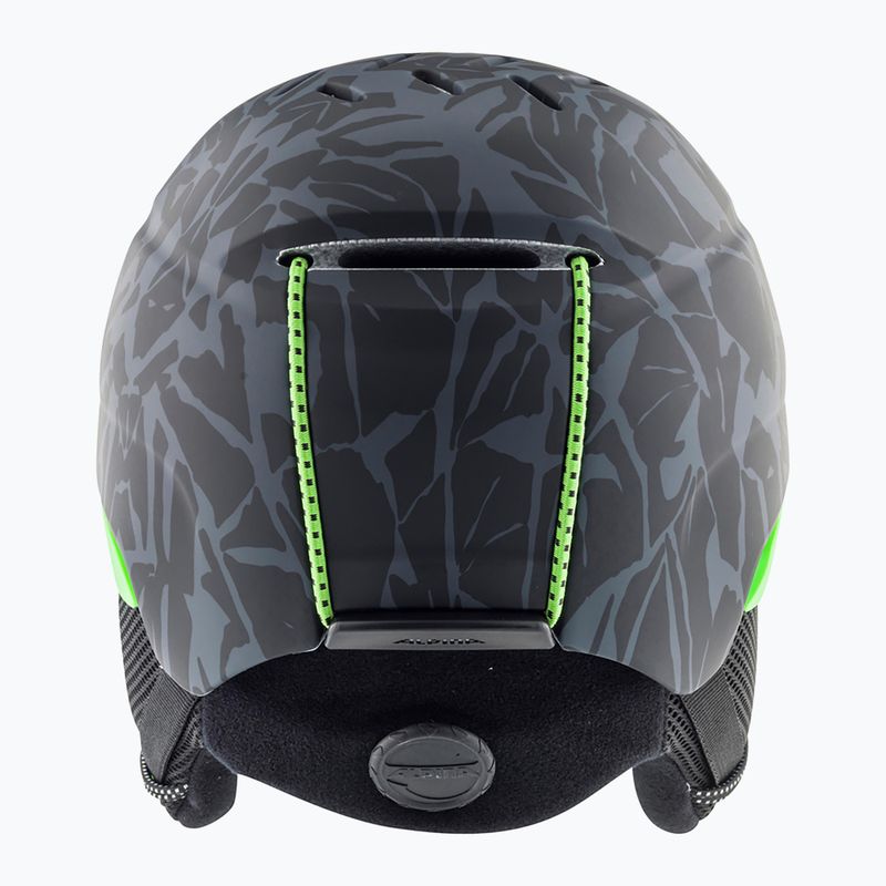 Casco da sci Alpina Pizi per bambini nero/verde camo opaco 13