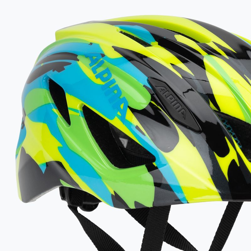 Casco da bici Alpina Pico per bambini verde neon/blu lucido 7