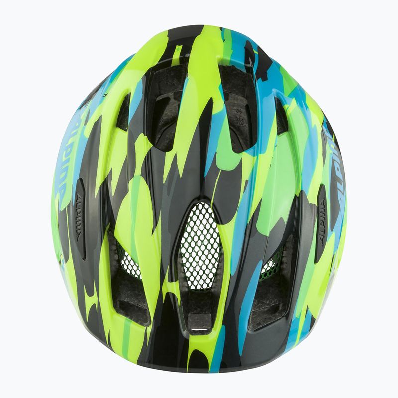 Casco da bici Alpina Pico per bambini verde neon/blu lucido 3