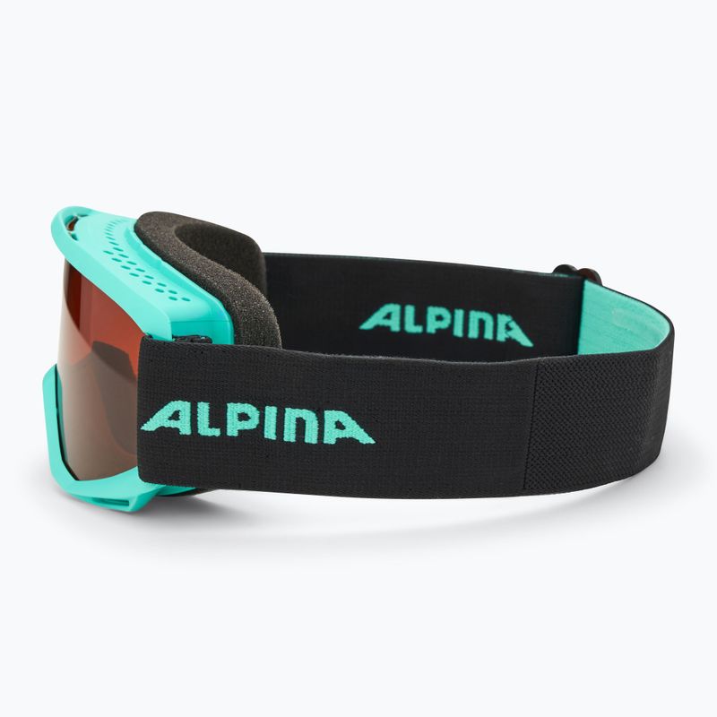 Occhiali da sci Alpina Piney per bambini acqua opaca/arancio 4