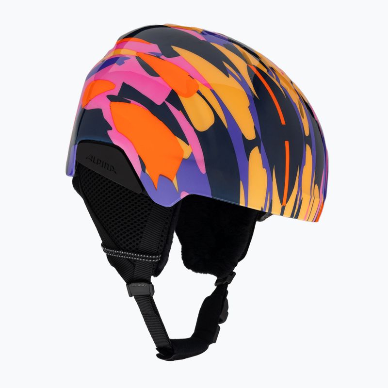 Casco da sci Alpina per bambini Pizi rosa arancio/blu lucido