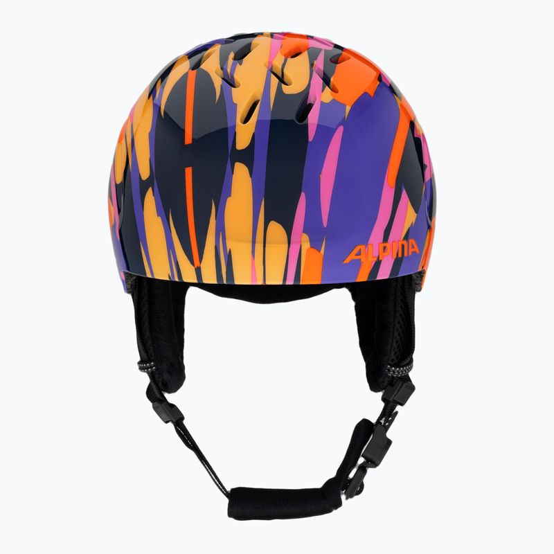 Casco da sci Alpina per bambini Pizi rosa arancio/blu lucido 2