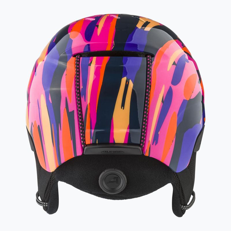 Casco da sci Alpina per bambini Pizi rosa arancio/blu lucido 8