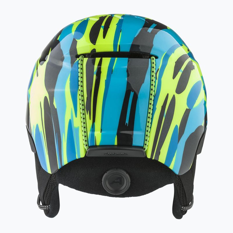 Casco da sci Alpina Pizi per bambini blu neon/verde lucido 8