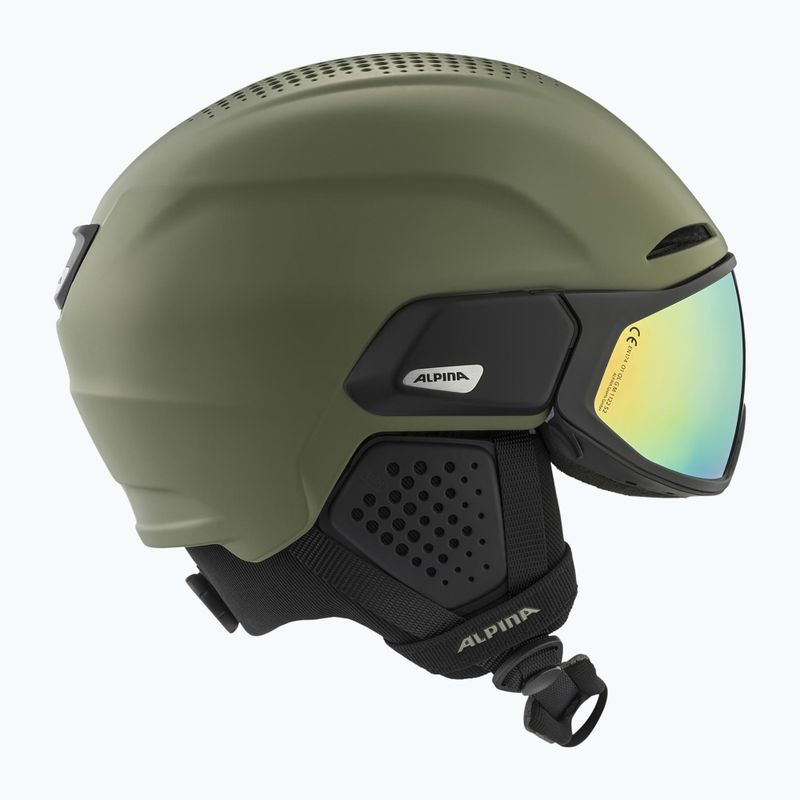 Casco da sci Alpina Alto Q-Lite oliva opaca 9