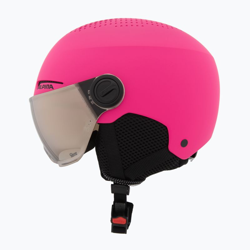 Casco da sci Alpina per bambini Zupo Visor Q-Lite rosa opaco 3