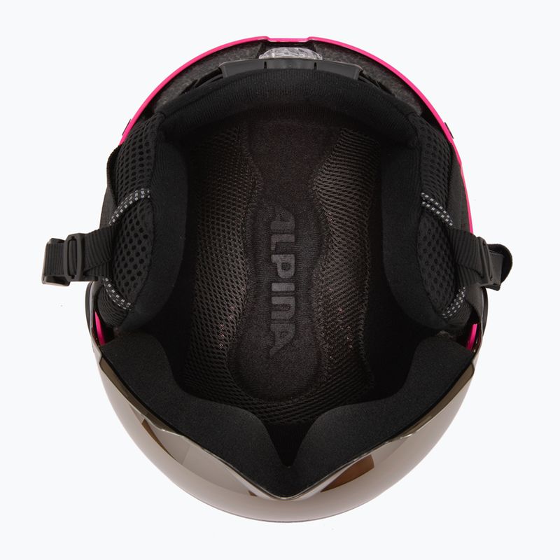 Casco da sci Alpina per bambini Zupo Visor Q-Lite rosa opaco 5