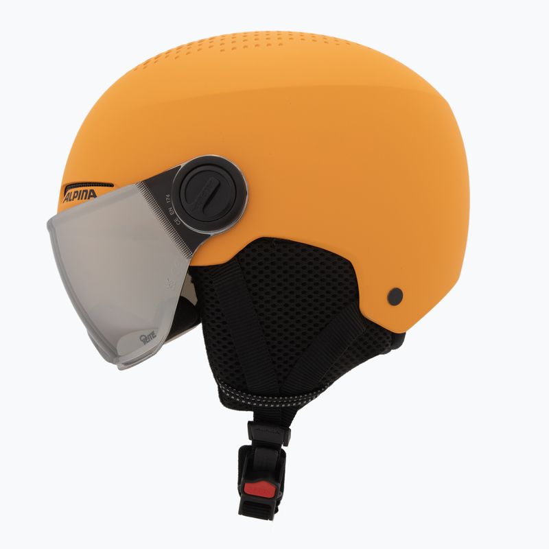Casco da sci Alpina per bambini Zupo Visor Q-Lite bruciato/giallo opaco 3