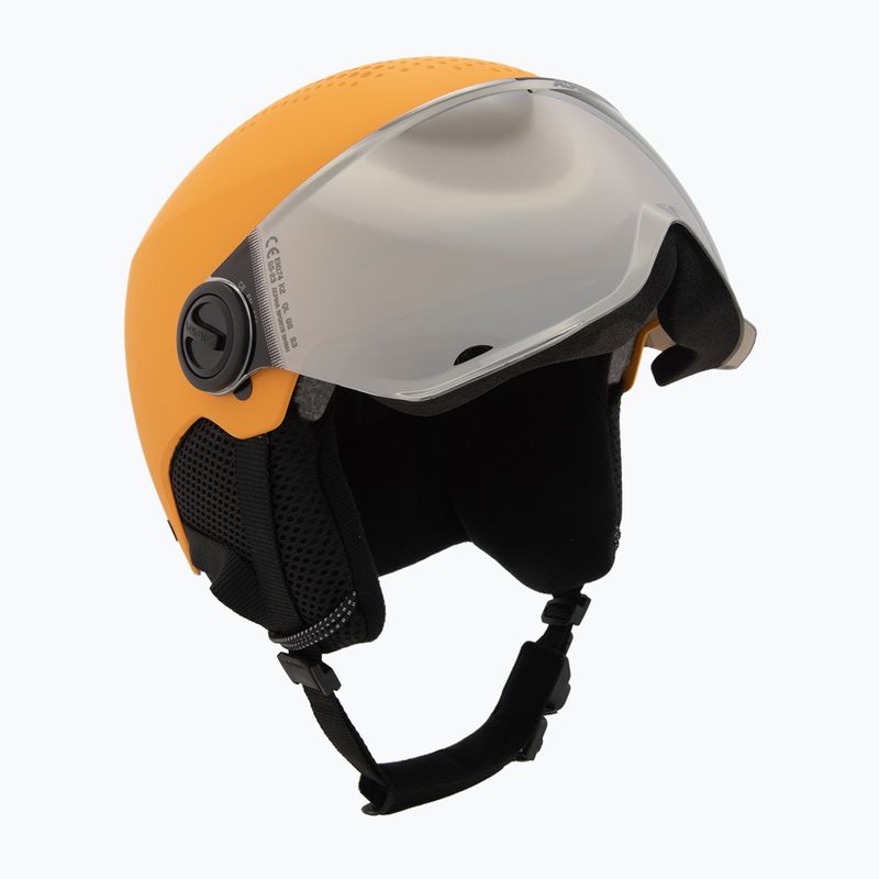 Casco da sci Alpina per bambini Zupo Visor Q-Lite bruciato/giallo opaco 10