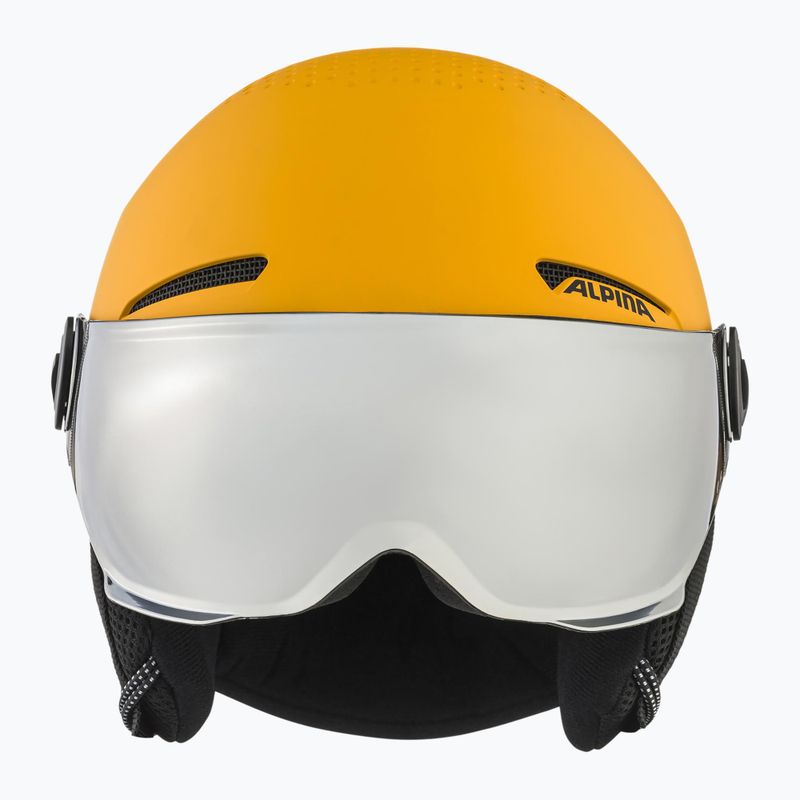 Casco da sci Alpina per bambini Zupo Visor Q-Lite bruciato/giallo opaco 2