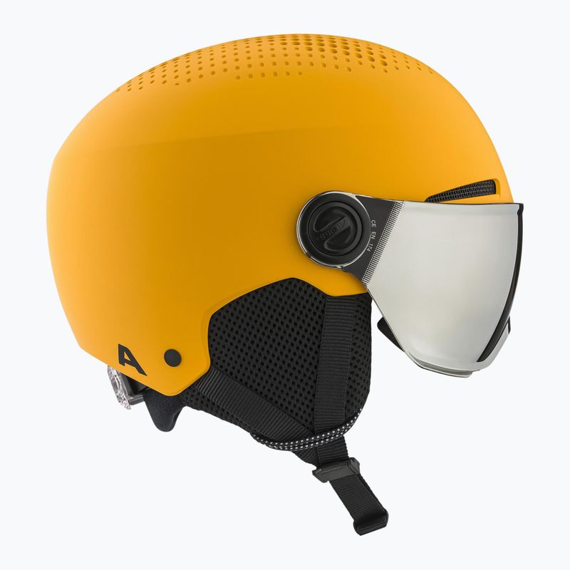 Casco da sci Alpina per bambini Zupo Visor Q-Lite bruciato/giallo opaco 4