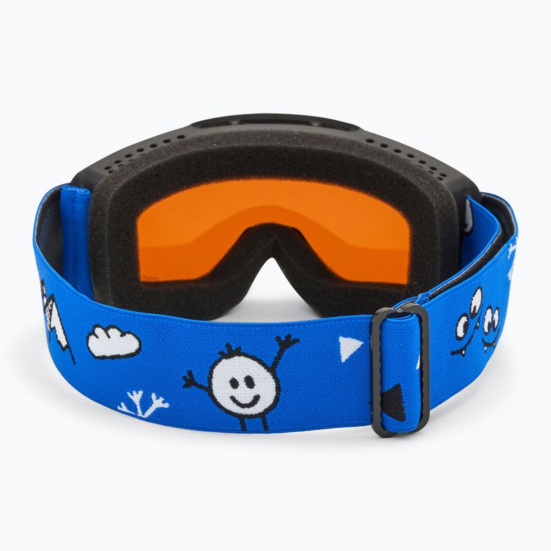 Occhiali da sci Alpina Piney per bambini nero/blu opaco/arancio 3