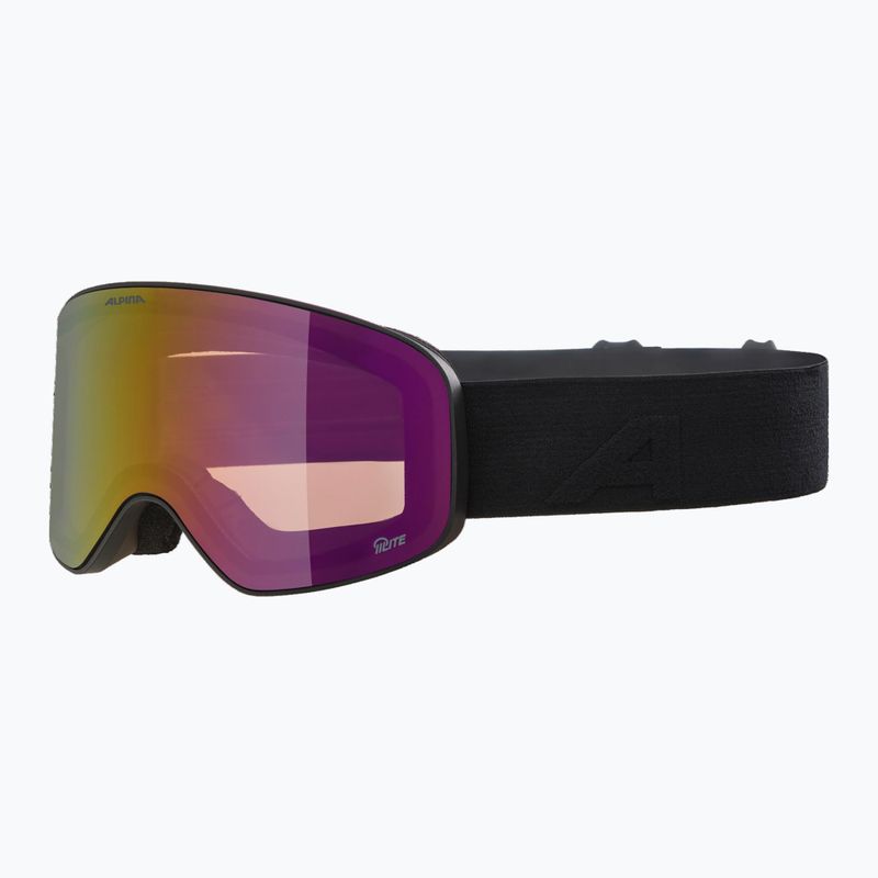 Occhiali da sci Alpina Fernie Q-Lite nero opaco/rosso per bambini 5