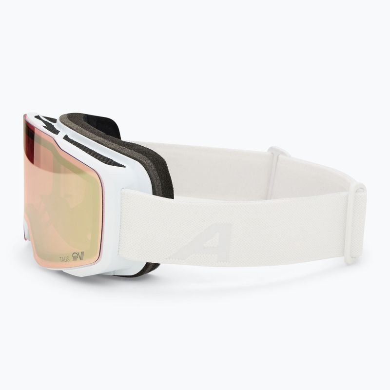 Occhiali da sci Alpina Taos QV bianco opaco/oro 4
