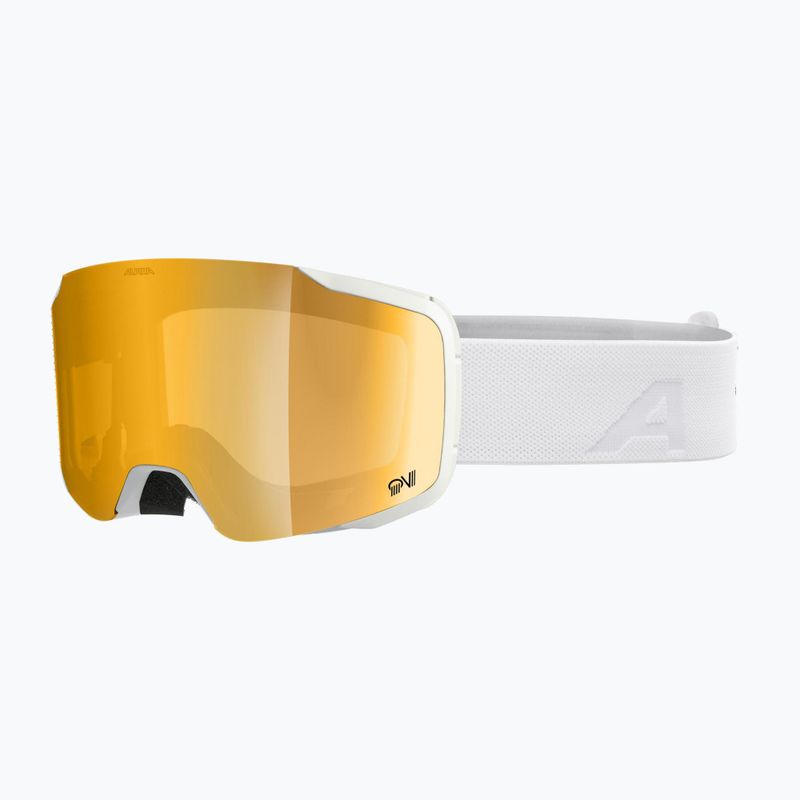 Occhiali da sci Alpina Taos QV bianco opaco/oro 5