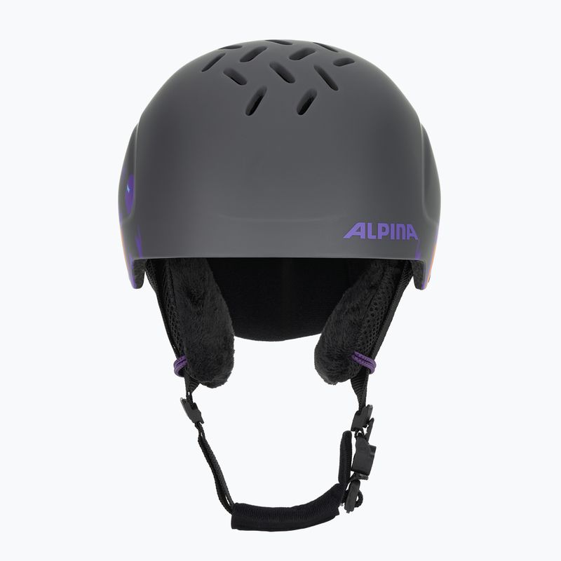 Casco da sci Alpina Pizi mezzanotte/grigio leo opaco per bambini 2