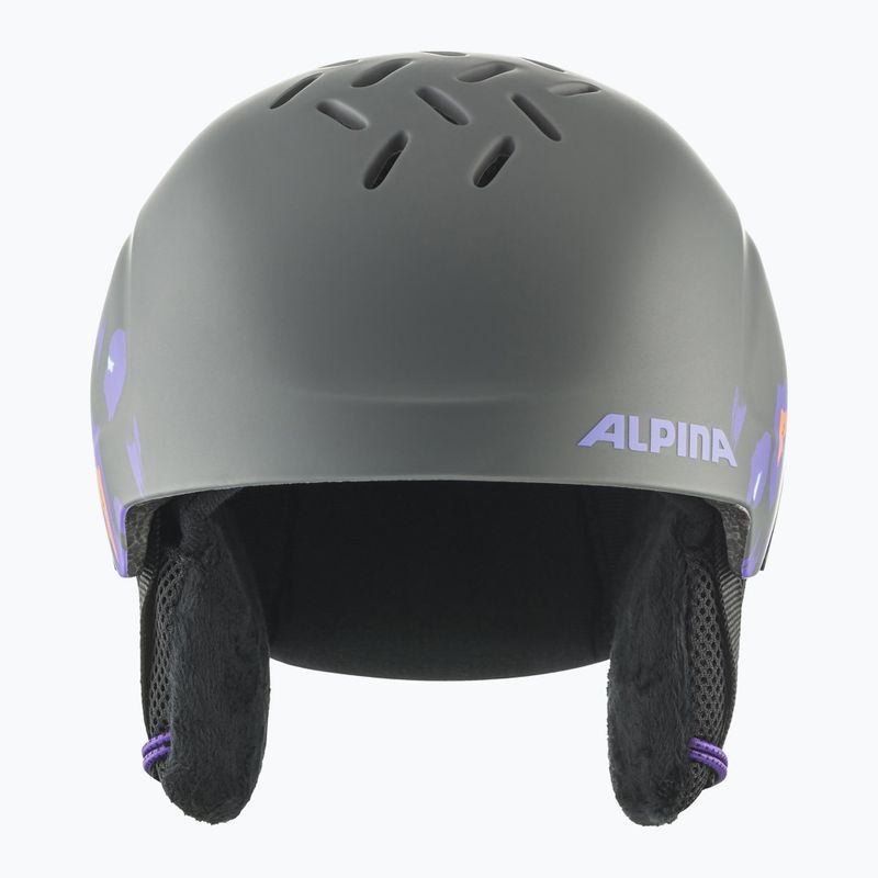 Casco da sci Alpina Pizi mezzanotte/grigio leo opaco per bambini 3