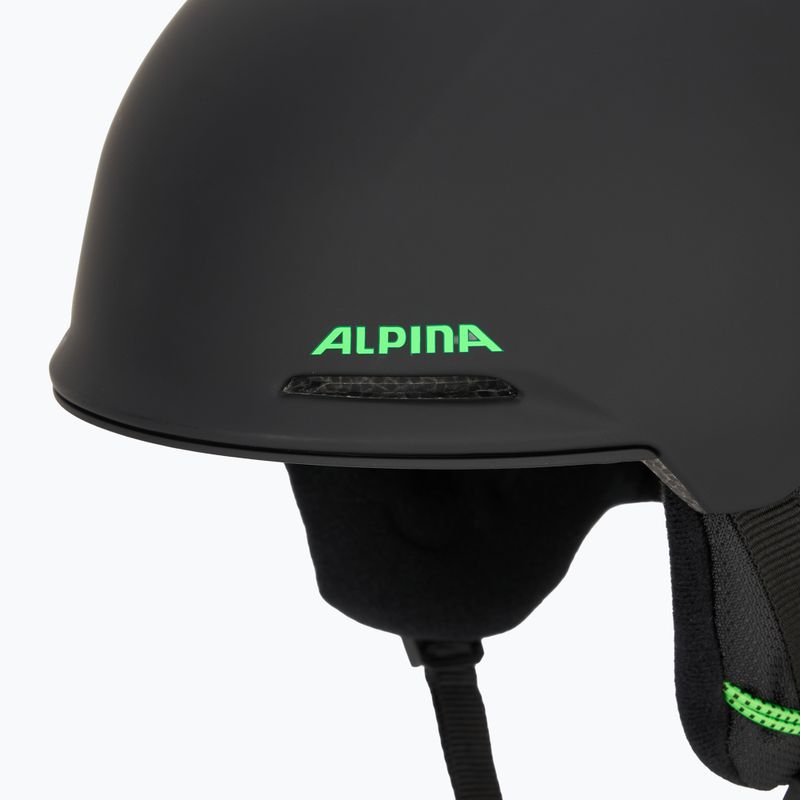 Casco da sci Alpina Brix per bambini nero/neon opaco 7