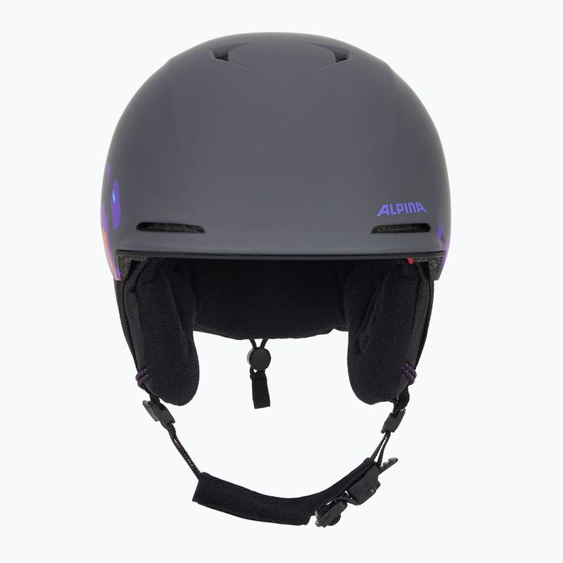 Casco da sci Alpina Brix mezzanotte/grigio leo opaco per bambini 2