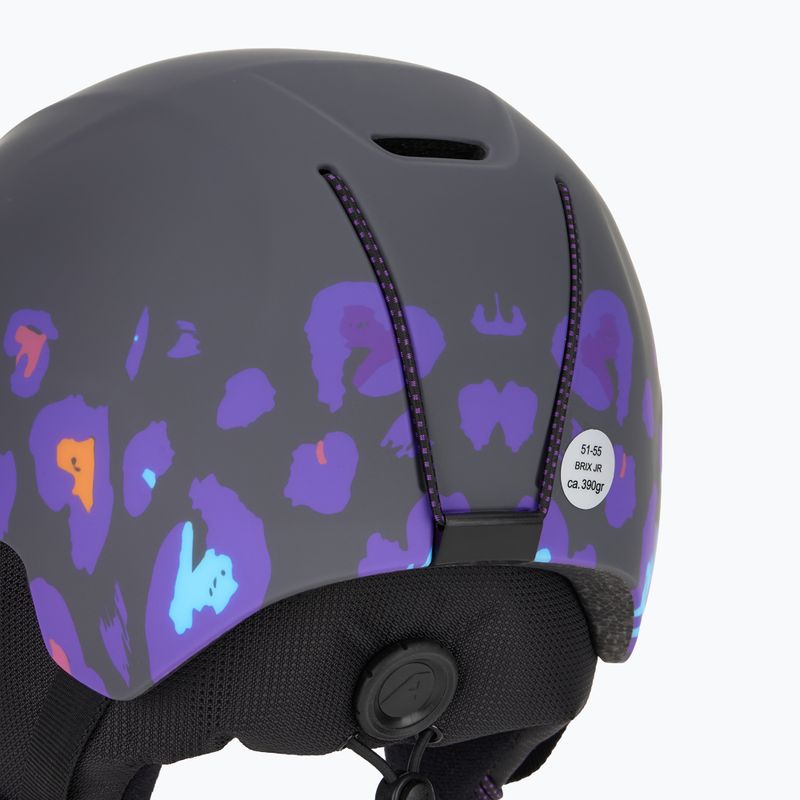 Casco da sci Alpina Brix mezzanotte/grigio leo opaco per bambini 8