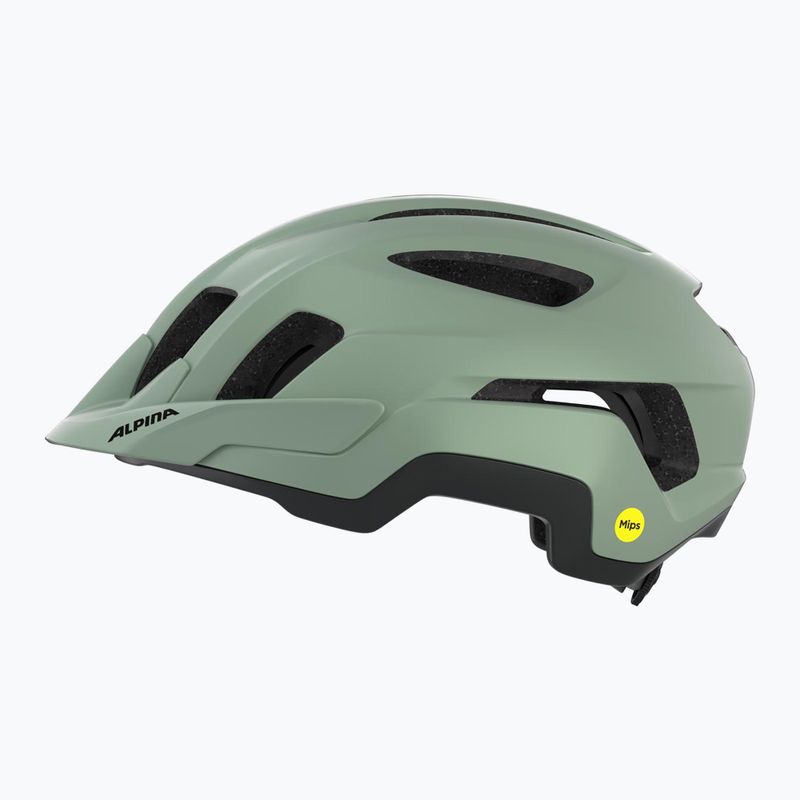 Casco bici Alpina Paranus MIPS verde salice opaco 4